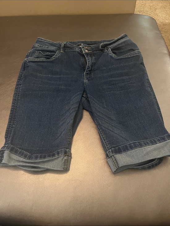 VENUS Pants - VENUS Dark Blue Denim Bermuda Shorts